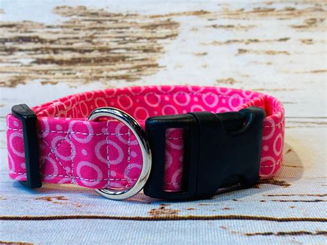 Pink Polka Dot Dog Collar Girl Dog Collar Pink Dog Collar - Etsy UK