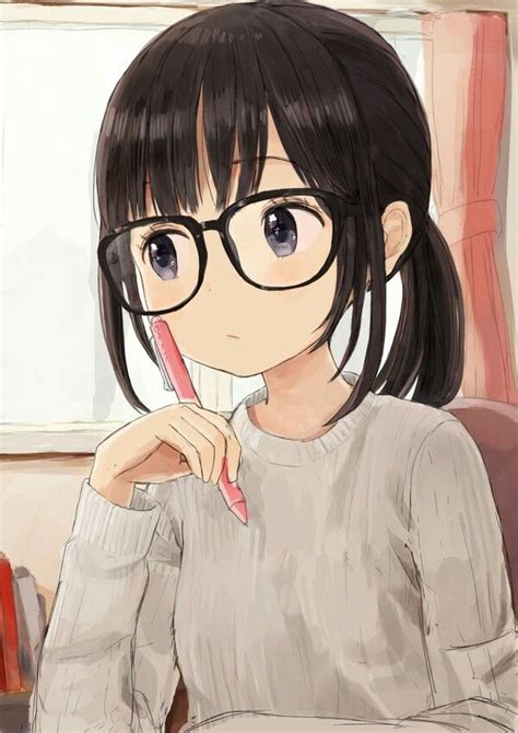 Cute Glasses Anime Girl | Anime Girls