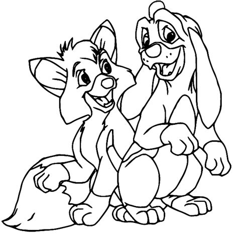 Fox and the Hound Coloring Pages Printable for Free Download