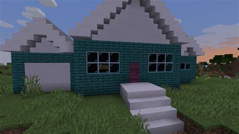 Warped Wood House Minecraft - Pixel Art Grid Gallery