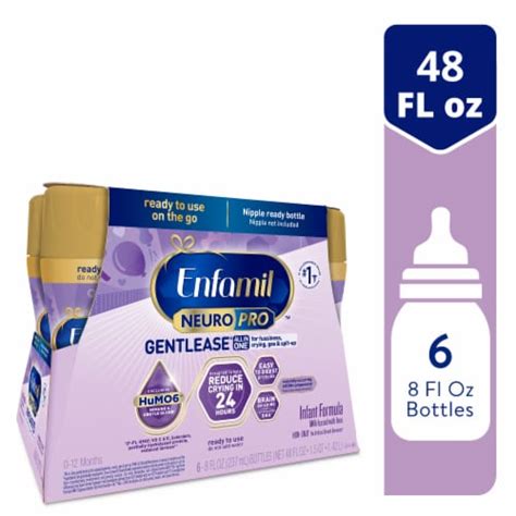 Enfamil NeuroPro Gentlease Baby Formula Ready-To-Feed Bottles, 48 fl oz - Fry’s Food Stores