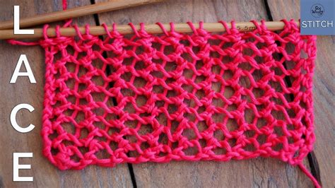 How to knit lace in two easy steps (one-row stitch pattern) So Woolly - YouTube