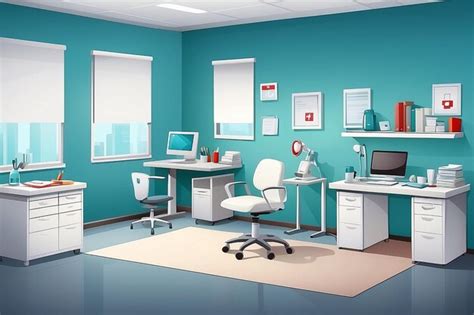 Premium Photo | Doctor office room Vector empty doctors clinic office ...