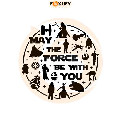 Star Wars May the Fourth Be With You Word Disney Character Svg