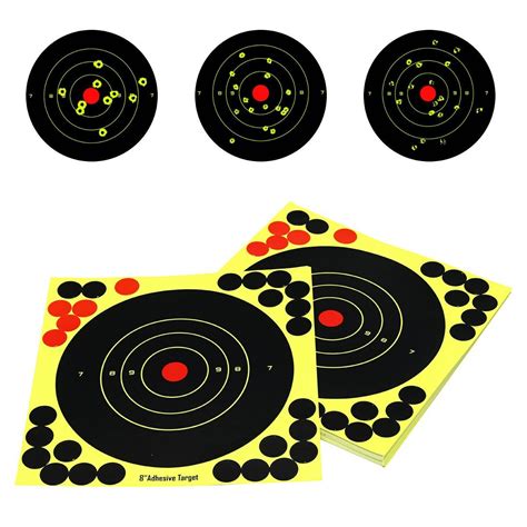 50 Pack 8'' Bullseye Splatterburst Stick Splatter Adhesive Shooting ...