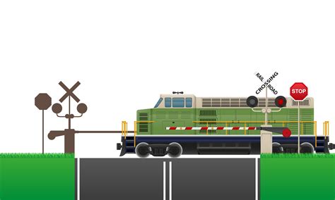 Ilustración de vector de cruce de ferrocarril 515859 Vector en Vecteezy