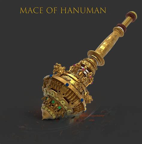 Artstation The Mace Of Hanuman Indian Mythology Powerful Weapon ...