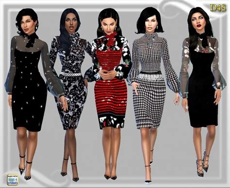 Designer look bow dress at Dreaming 4 Sims » Sims 4 Updates