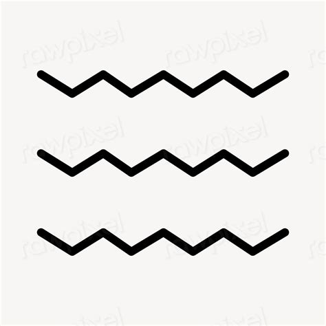 Zigzag line icon psd outline | Premium PSD - rawpixel