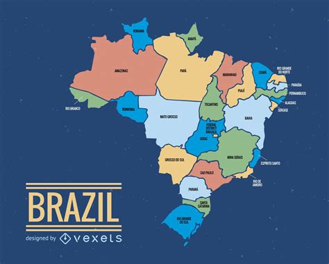 Brazil Map Illustration Vector Download