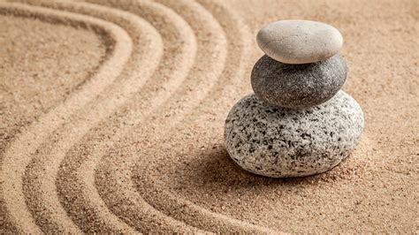 Japanese Zen stone garden - relaxation, meditation, simplicity a | Renee Simon