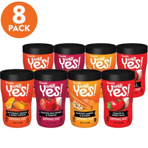 Campbell's Well Yes Vegetarian Sipping Soup Variety Pack, 8 ct / 11.2 ...