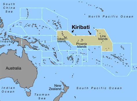 Kiribati Regionen Karte