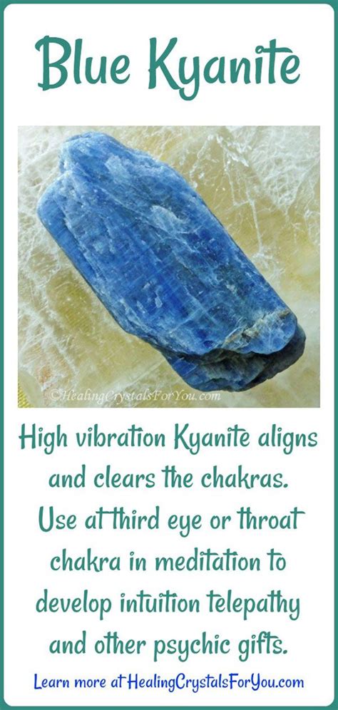 Blue Kyanite High Vibration Stone Aligns & Clears Chakras | Healing crystals for you, Meditation ...