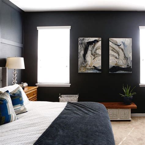 Benjamin Moore Soot Black Paint Bedroom Walls - Interiors By Color