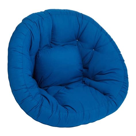 Shop Scoop Blue Futon Chair - Free Shipping Today - Overstock.com - 6573322