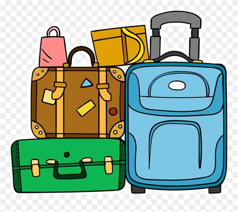 Download Suitcase Baggage Travel - Luggage Cartoon Clipart (#1234319) - PinClipart