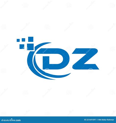 DZ Letter Logo Design on White Background. DZ Creative Initials Letter Logo Concept Stock Vector ...