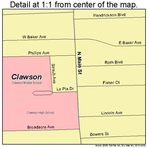 Clawson Michigan Street Map 2616160