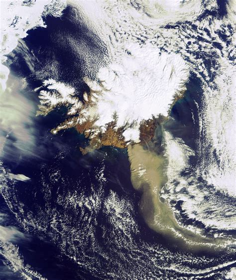 ESA - New satellite image of ash spewing from Iceland’s volcano