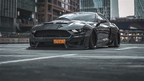 Black Shelby Mustang Power Stance - backiee