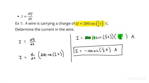 How to Determine a Current as a Function of Time from Charge as a ...