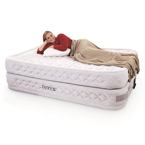 Intex Supreme Air-Flow Queen Air Mattress with Built-in Electric Pump - 233908, Air Beds at ...