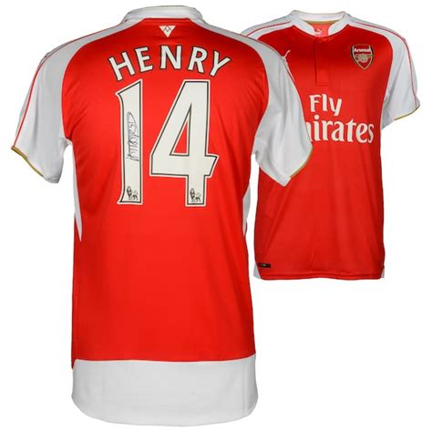 Thierry Henry Arsenal Autographed Red Jersey - ICONS