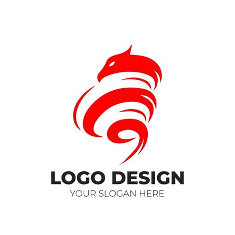 Premium Vector | Snake And Tornedo mix logo design