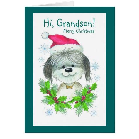 Hi, Grandson Merry Christmas Card | Zazzle