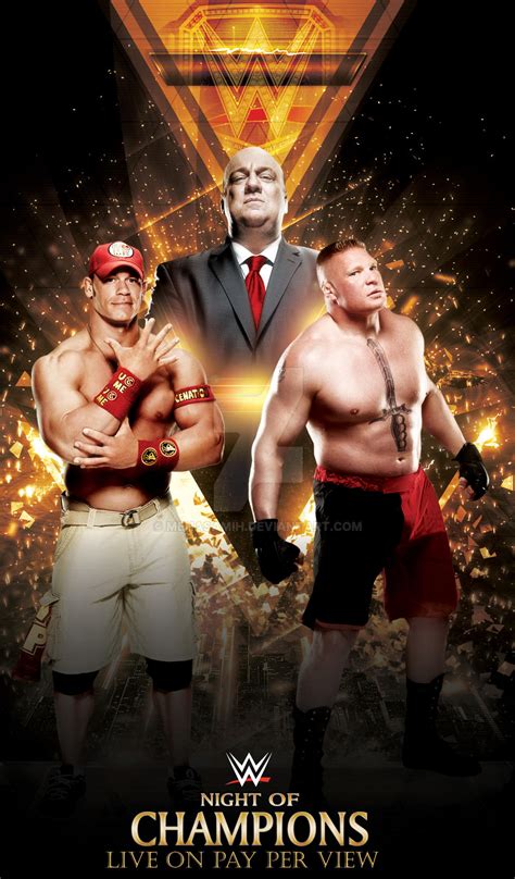 John Cena Vs Brock Lesnar WWE Night Of Champions ! by menasamih on DeviantArt