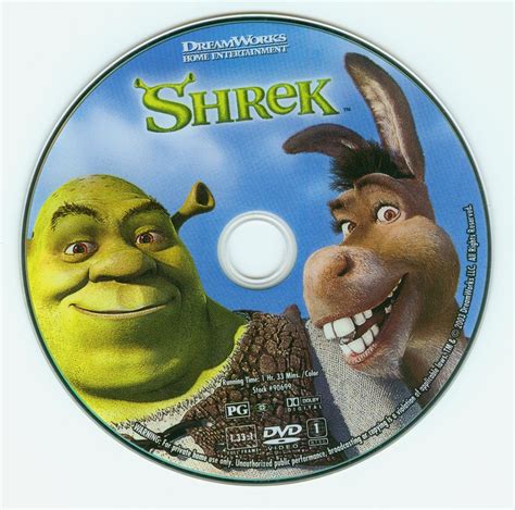 DVD Lables: shrek 1-3