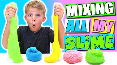 BEST MIXING ALL MY SLIMES! HOW TO DIY COMBINE ALL SLIME COLORS