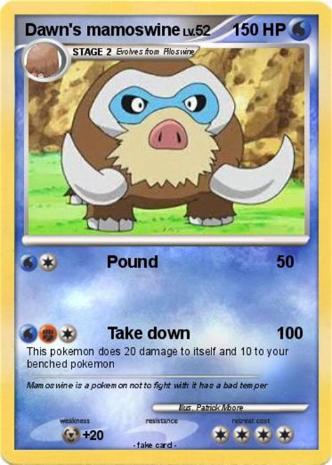 Pokémon Dawn s mamoswine - Pound - My Pokemon Card