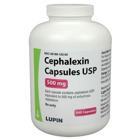 Cephalexin 500 mg per capsule