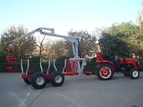 Best Quality!! 4 wheels utility Log Trailer/ATV Log Loader with Crane ...