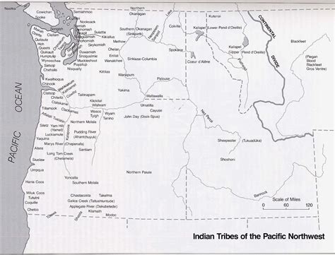 Pacific Northwest Coast Tribes Map