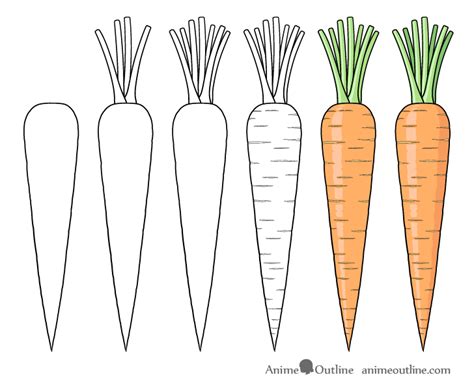 How to Draw a Carrot Step by Step - EasyDrawingTips