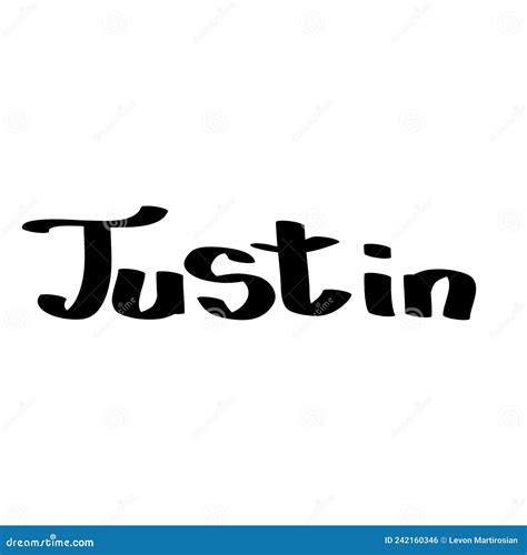 Justin Male Name Street Art Design. Graffiti Tag Justin. Vector Art. | CartoonDealer.com #242160346