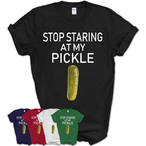 Funny Mens Staring At My Pickle Tshirt Dirty Adult Halloween T-Shirt – Teezou Store