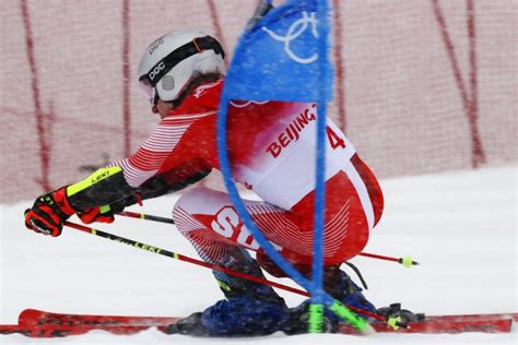 Odermatt leads Olympic giant slalom after snowy 1st run | News, Sports ...