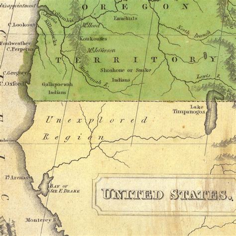 1830 Map of United States and Territories - Old Maps and Prints - Vintage Art Print - Antique US ...