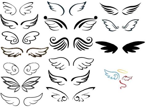 Wing pairs I made from all choices so far I saw and let's | Mini tattoos, Simple tattoos, Wing ...