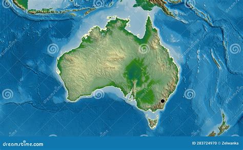 Shape of Australia. Outlined. Physical. Stock Illustration ...