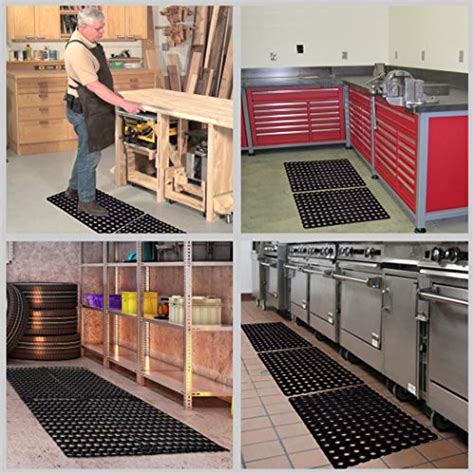 SafetyCare Interlocking Rubber Drainage Floor Mat - Anti-Fatigue - 24 x ...