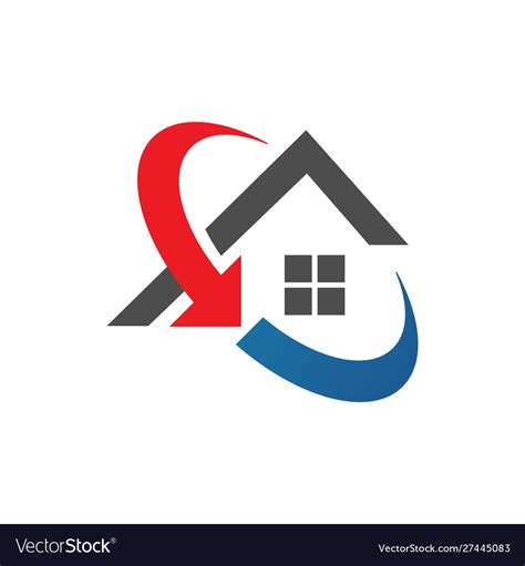 Home restoration logo design after disaster Vector Image