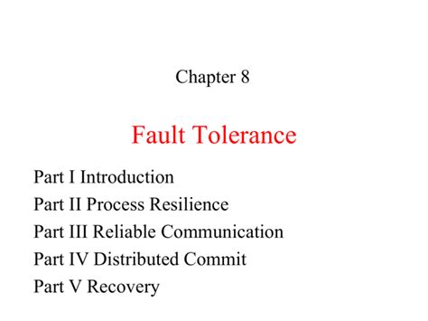 Fault Tolerance