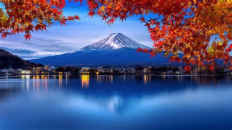 Autumn Mount Fuji, Lake, Mountain, Park, japan, HD wallpaper | Peakpx