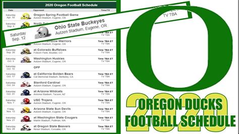 Oregon Ducks 2023 Football Schedule - 2023