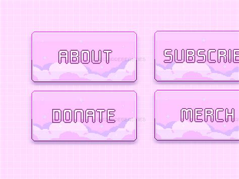 Free 20 Pixel Art Twitch Panels - Basic Pink Skies by ~ EpicPxls